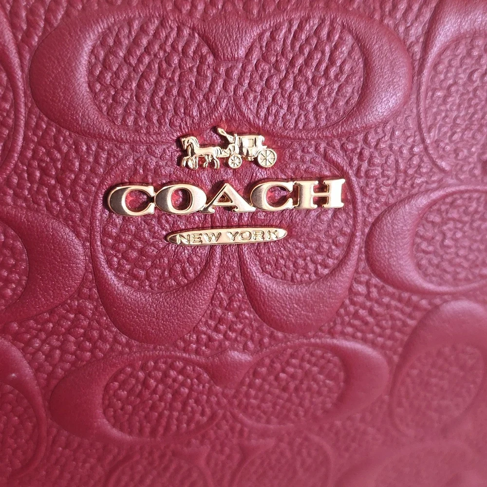 Coach C7362 Signature Dark Red 1941 Leather Nolita 19 Minibag EUC - Picture 5 of 17